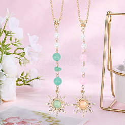 3 шт. 3-х цветные подвесные украшения в виде солнца из цинкового сплава&nbsp;AJEW-SC0031-24