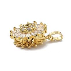 Латунные микропаве прозрачные подвески с фианитом&nbsp;LS-ZIRC-I055-02G