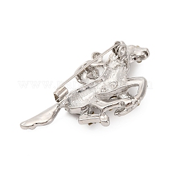 Брошь из цинкового сплава с кристаллами и стразами&nbsp;JEWB-U010-04P-05