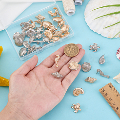 40 шт. 10 стиля пуговицы из сплава с тремя отверстиями на ножке&nbsp;BUTT-PH0001-69