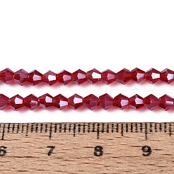 Прозрачные стеклянные бусины гальваническим пряди&nbsp;GLAA-F029-3mm-C30