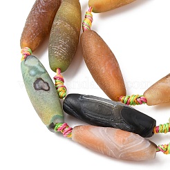 Матовое природные агат бисер пряди&nbsp;G-P605-M01-01