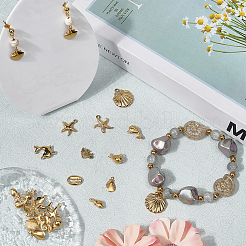 24 шт. 12 стиля подвески из нержавеющей стали 304 с тематикой океана&nbsp;STAS-SC0010-47