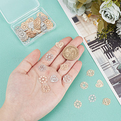 80 шт. 8 стиля долговечных позолоченных латунных соединительных подвесок&nbsp;KK-HY0003-74