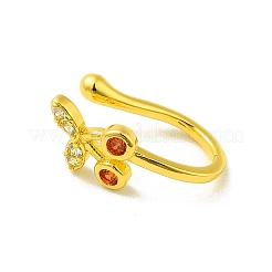 Красный кубический цирконий вишневый зажим на кольцах в носу&nbsp;LS-AJEW-F059-07G