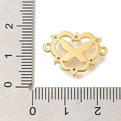 Звенья из латуни с прозрачным кубическим цирконием в форме сердца&nbsp;KK-K388-83G