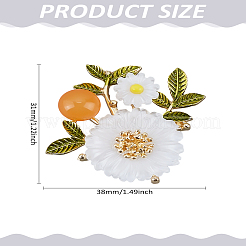 1 шт. смоляные булавки в виде ромашки и листика&nbsp;JEWB-LP0004-69