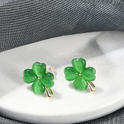 Литые глаза кота серьги&nbsp;EJEW-M092-02G-02