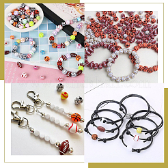 200шт 4 стиля акриловые бусины&nbsp;OACR-SP0001-61