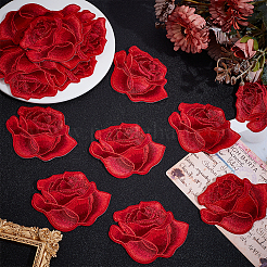 Цветок компьютерная вышивка ткань пришивание заплатки&nbsp;PATC-WH0007-81