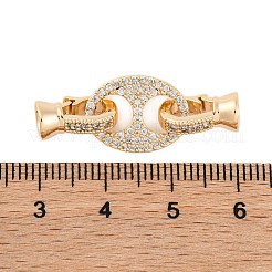 Проложить латунный прозрачный кубический цирконий над застежками KK-Z066-01G