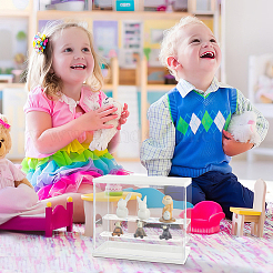 Коробки для демонстрации собранных прямоугольных акриловых фигурок&nbsp;ODIS-WH0017-096B