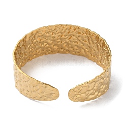 Браслеты-манжеты из нержавеющей стали 304 с чеканной текстурой для женщин&nbsp;BJEW-Q770-03G