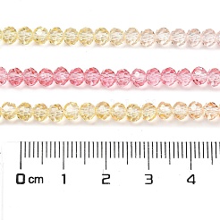 Прозрачные окрашенные стеклянные бусины&nbsp;X1-DGLA-A034-T4mm-A09