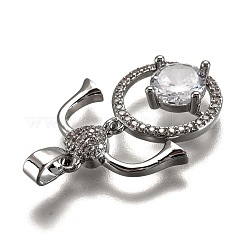 Латунные прозрачные кубические циркониевые подвески в виде созвездий&nbsp;KK-J278-33P-F