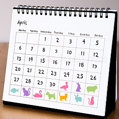 4 шт. 4 прозрачных штампа из ПВХ с изображением животных DIY-GL0010-01B