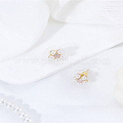 1 пара сережек-гвоздиков из стерлингового серебра s925&nbsp;EJEW-LP0007-075