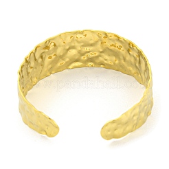 Ионное покрытие (ip) 304 нержавеющая сталь текстурированные открытые браслеты-манжеты для женщин&nbsp;STAS-M001-17G