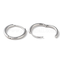 925 серьги-кольца Huggie Hoop из стерлингового серебра с родиевым покрытием&nbsp;STER-D016-03E-P