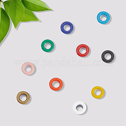 200 комплект 10-х цветных железных люверсов&nbsp;SCRA-GF0001-10B-06