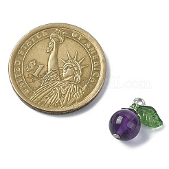 Подвески в форме фруктов из натурального аметиста&nbsp;PALLOY-TA00077-04