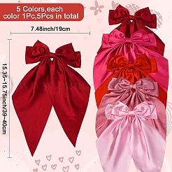 5 шт. 5-х цветные заколки-банты из полиэстера&nbsp;PHAR-SP0001-18A