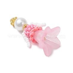 Подвески в виде цветка из стеклянного бисера&nbsp;PALLOY-MZ00686