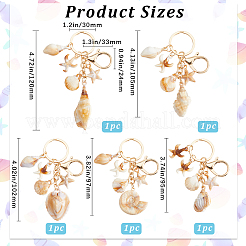 5шт 5 стиля брелок из сплава акрила&nbsp;KEYC-SP0001-10