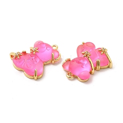 Подвески со стразами из прозрачной смолы KK-H438-04G-07