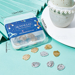 20 шт. подвески из нержавеющей стали 201 двух цветов&nbsp;STAS-SC0004-12