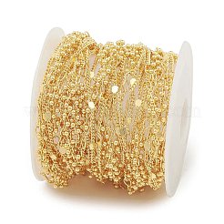 Латунные цепочки с шариками и бисером&nbsp;CHC-M025-50G