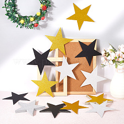 80 шт. бумажные блестящие звезды для украшения стены&nbsp;AJEW-SP0001-13