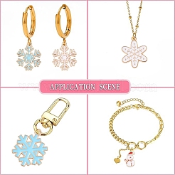 10 шт. 10 стиля подвески из сплава и эмали на зимнюю тематику&nbsp;ENAM-YW0005-21