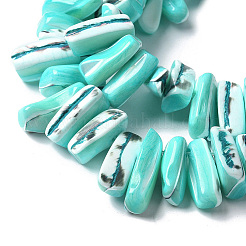 1 нить окрашенных натуральных бусин из ракушек трохус&nbsp;SSHEL-PA0001-01D