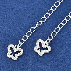 Латунные микро-паве кубические цирконии заканчиваются цепочками&nbsp;LS-KK-U043-01S