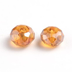 Граненые стеклянные бусы из гальки&nbsp;EGLA-X0003-4x3mm