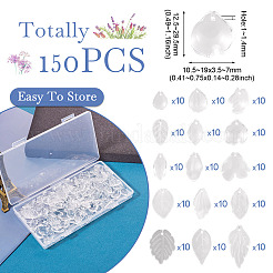 150 шт. 15 вида прозрачных стеклянных бусин-лепестков&nbsp;GLAA-TA0002-85