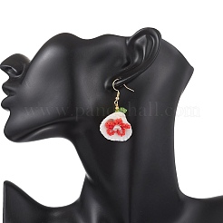 Серьги-подвески из искусственного жемчуга&nbsp;EJEW-MZ00659