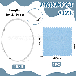 2 м полужесткой серебряной проволоки 925 пробы&nbsp;STER-UN0001-32B