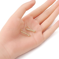 Латунные крючки для серьги из чистого циркония&nbsp;ZIRC-YW0001-03G