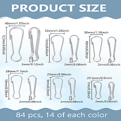 84 шт. 6 стиля 304 нержавеющая сталь защелкивающийся брелок застежка фурнитура&nbsp;FIND-LP0003-46