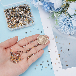 900 шт. 6 цвета латунные обжимные бусины&nbsp;KK-UN0004-95