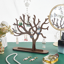Деревянные подставки для ювелирных изделий в форме дерева&nbsp;DJEW-WH0816-002
