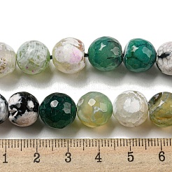 Граненые бусины из натурального огненного агата с треском&nbsp;G-F447-12mm-J05