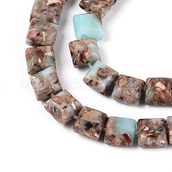 Синтетические бусины пряди аква терра яшма&nbsp;G-S366-017-01