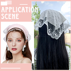 2 шт. 2 цвета пасторальный стиль полиэстер кружевная ткань резинки для волос&nbsp;OHAR-CY0001-14