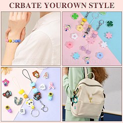 80шт круглые силиконовые фокусные бусины&nbsp;SIL-SZ0001-24-16