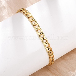 Браслеты-цепочки кубинского плетения из нержавеющей стали 304 для женщин&nbsp;BJEW-F527-06G