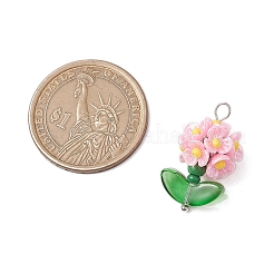 Подвески-цветы из стеклянных бусинок&nbsp;PALLOY-MZ00521