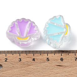 Прозрачного акрилового Европейский бисером&nbsp;OACR-A029-04